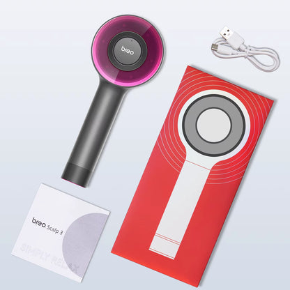 Scalp3 Scalp Massaging Brush Hair Massager Comb with IPX7 Waterproof, Cordless Electric Massager Type-C