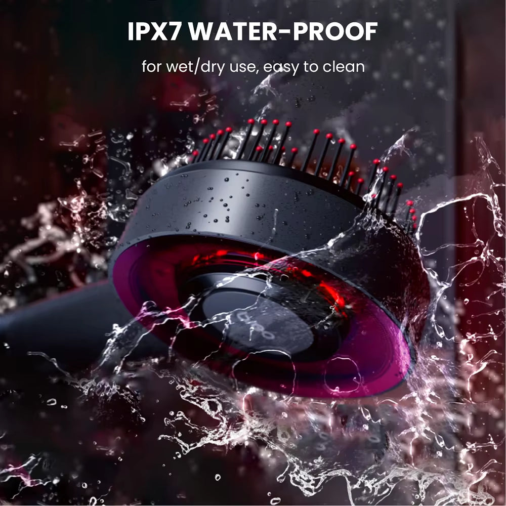 Scalp3 Scalp Massaging Brush Hair Massager Comb with IPX7 Waterproof, Cordless Electric Massager Type-C